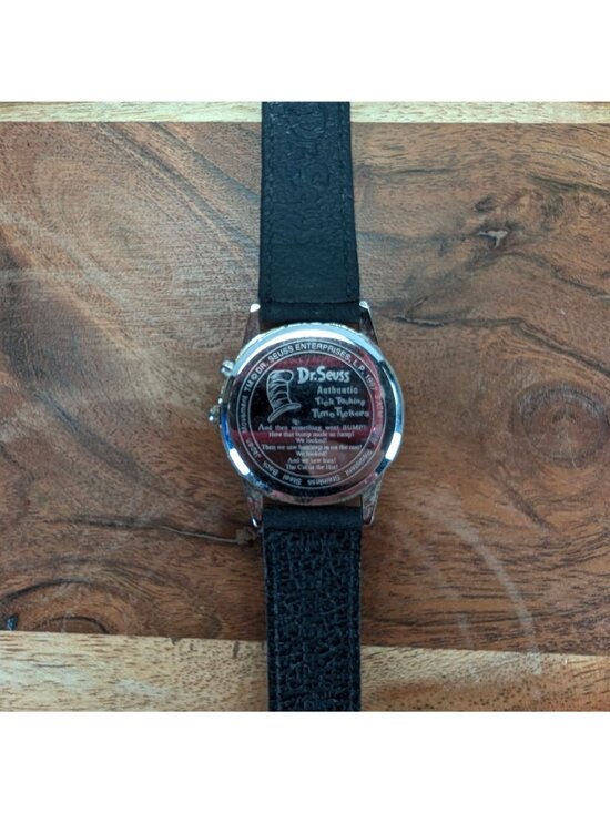 Vintage Dr Seuss Watch Women Silver Tone 1997 Tick Tocking Time Tickers main image 7
